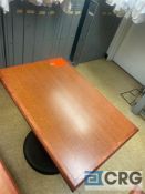 CHAIRMASTERS rectangular wood table 2 X 3 X 2.5 feet high