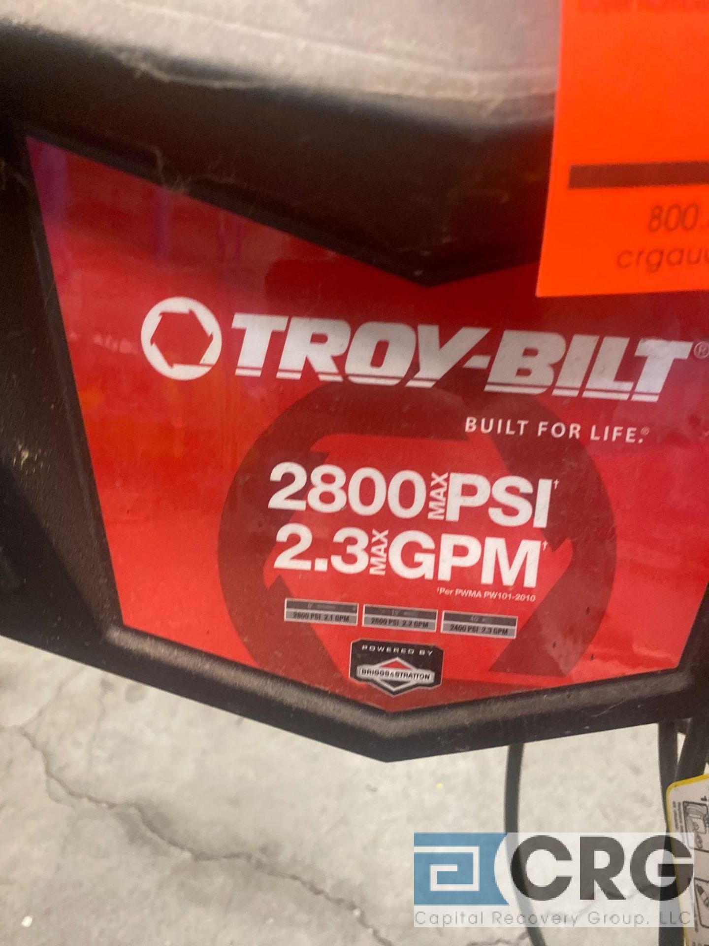 Troy-Bilt Briggs and Stratton 2800 PSI port pressure washer - Image 2 of 5