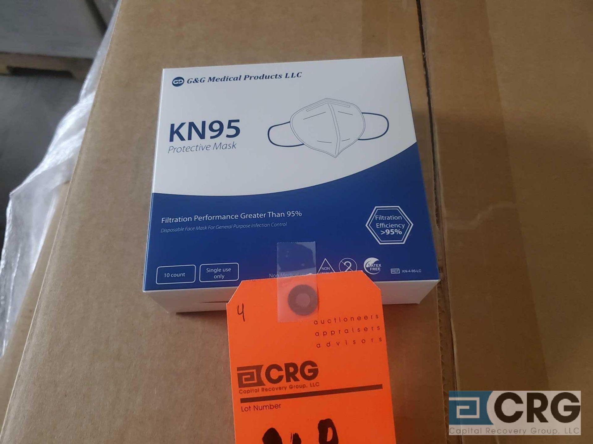 Lot of (5) cases KN95 protective masks - Image 2 of 4