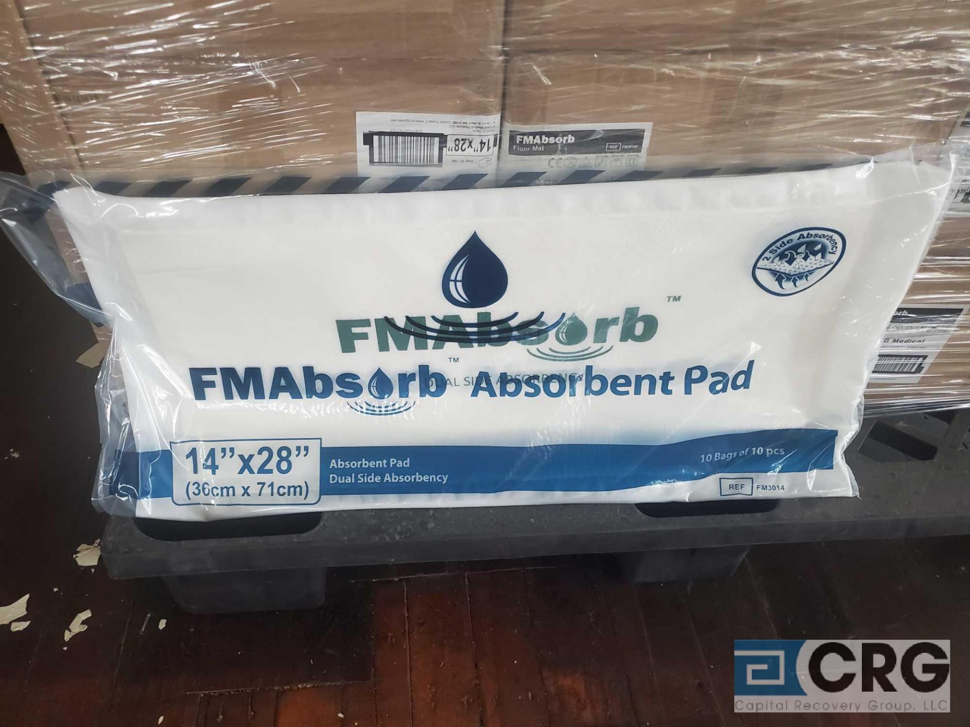 Lot of (18) cases FM-Absorb 14 X 28 inch floor mat, 100 ct case SUBJECT TO THE ENTIRETY BID LOT 250