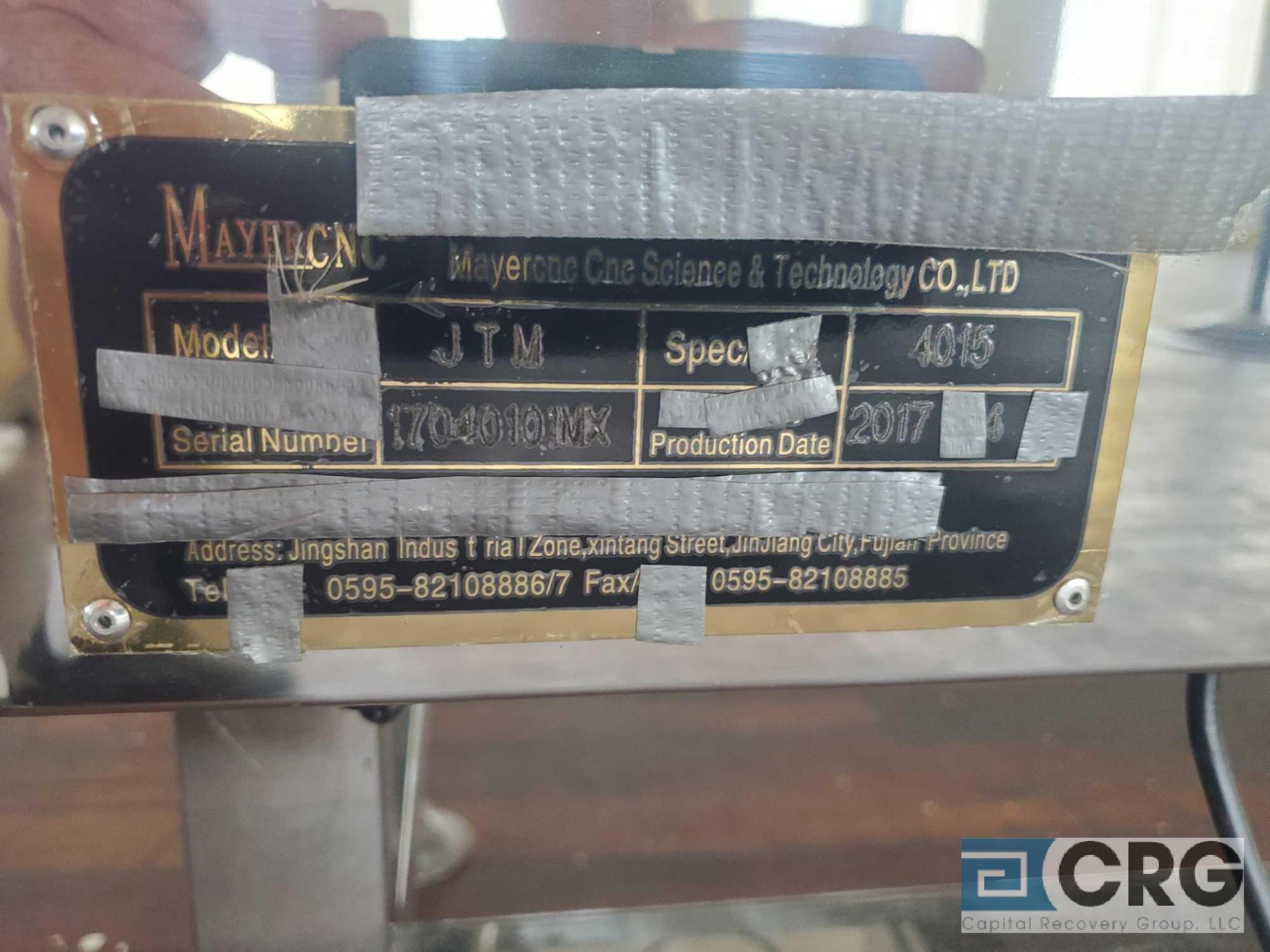 2017 Mayer CNC metal detector, model JTM, S/N 1701010MX, 16 inch wide soft plastic belt, 5 ft - Image 5 of 5