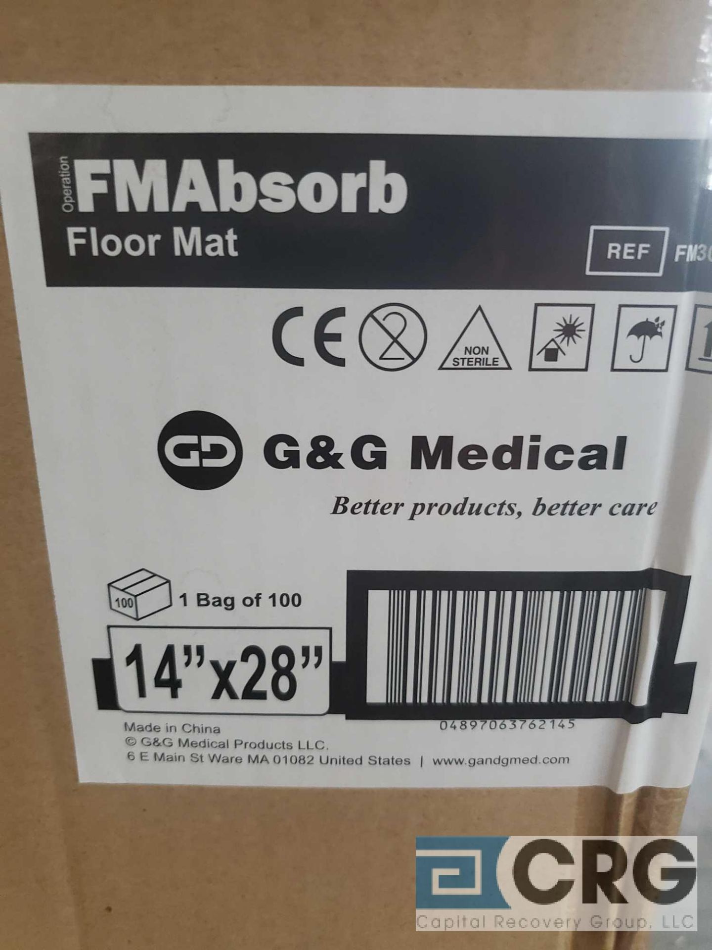 Lot of (18) cases FM-Absorb 14 X 28 inch floor mat, 100 ct case SUBJECT TO THE ENTIRETY BID LOT 250 - Image 3 of 3