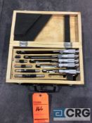 0-6 inch OD micrometer set with standards and case, (MISSING THE 0-1 INCH MIC)