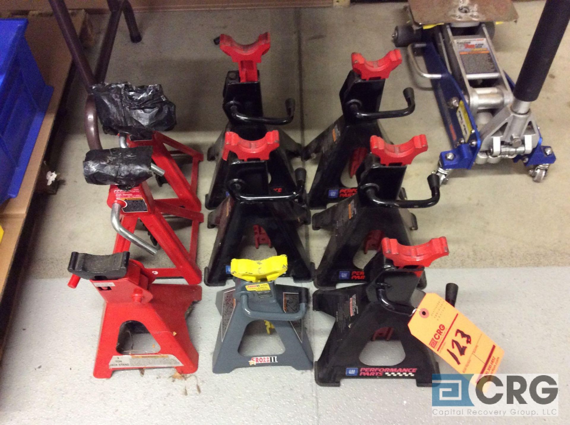 Lot of (9) asst jack stands