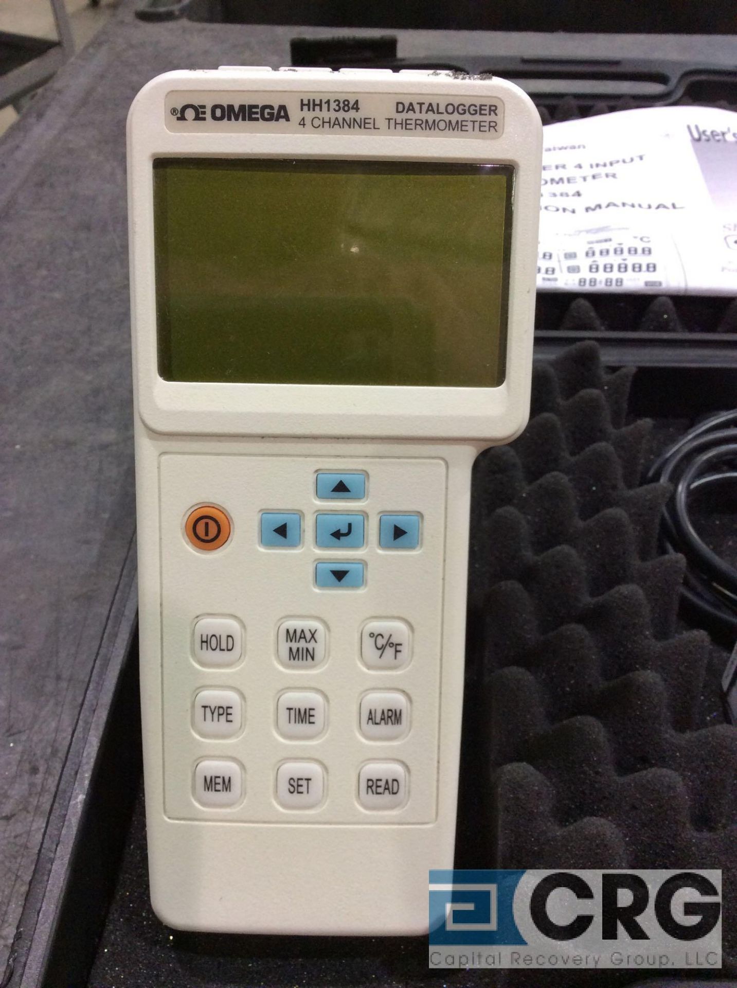 Omega HH1384 4-channel thermometer datalogger with case and Mark-10 MGT50-Z precision drill - Image 2 of 4
