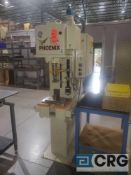 Phoenix PHX-15 C-frame hydraulic floor press, 12 ton capacity, 2387 PSI, 24 in. daylight opening