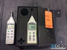Lot of (2) sound meters including, Extech 407764 sound level meter with case and Nova 20190 sound