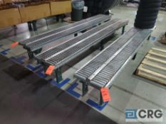 Lot of (4) 10 ft. x 1.5 ft. roller conveyors