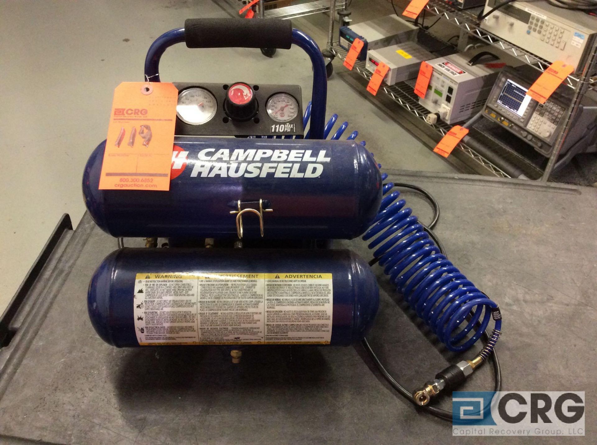 Campbell Hausfeld FP209501 portable inflation and fastening air compressor, 110 max psi, 1 phase