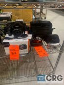 Lot of (4) cameras and camcorders, including (1) SONY DSC-H400 with original box and carrying