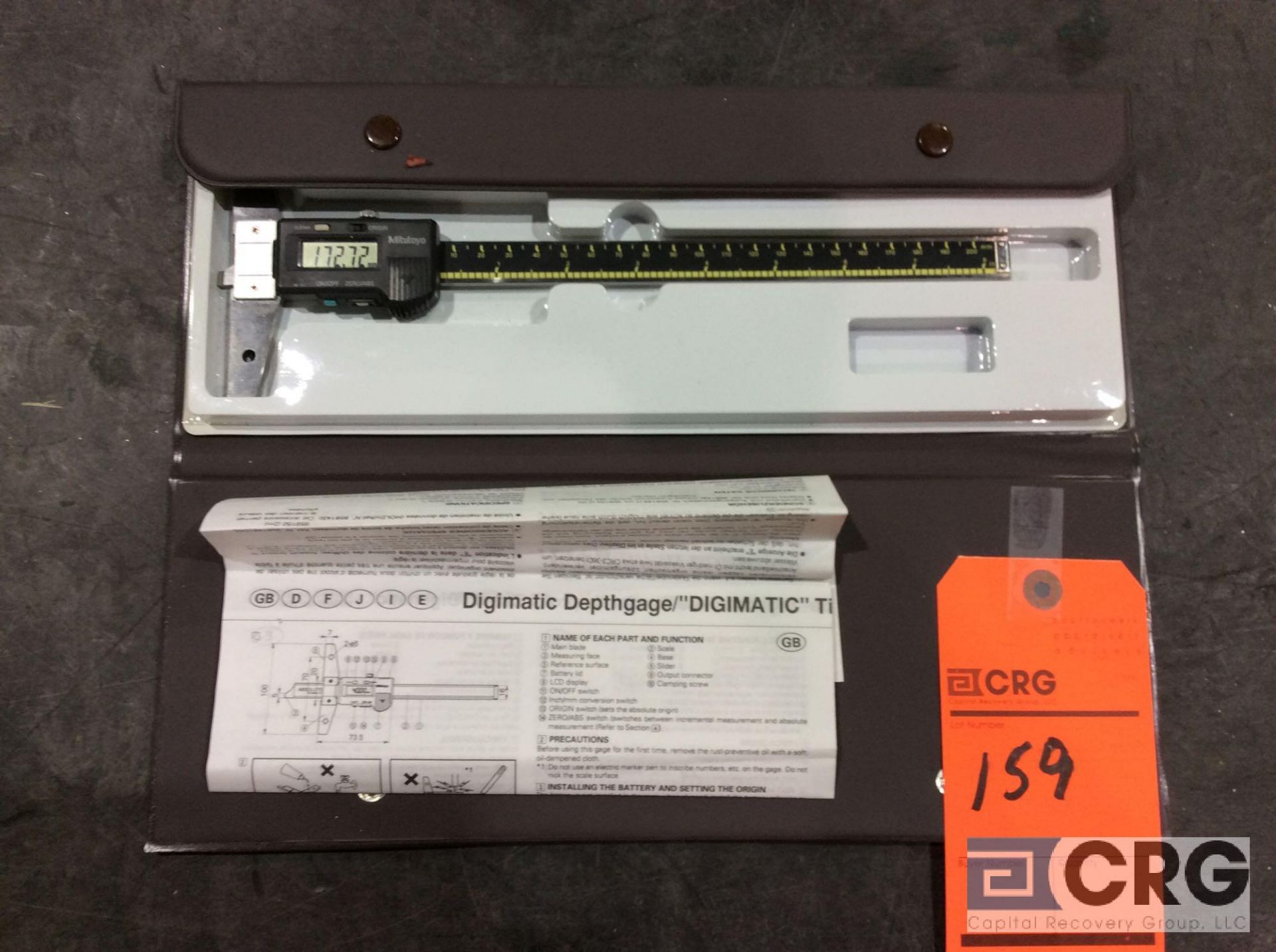 Mitutoyo 8 inch digimatic depth gage, mn VDS-8DC, code 571-212-10