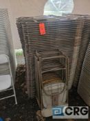 Lot of (155) steel / plastic folding chairs TAN/BROWN OLD