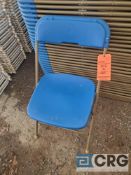 Lot of (95) steel / plastic folding chairs BLUE/BROWN