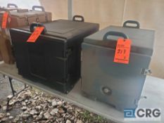 Lot of (2) asst hot food portable storage containers