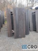 Lot of (5) 6 ft wood picnic tables