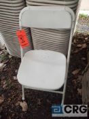 Lot of (105) steel / plastic folding chairs WHITE