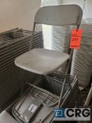 Lot of (80) steel / plastic folding chairs TAN/GRAY/BROWN