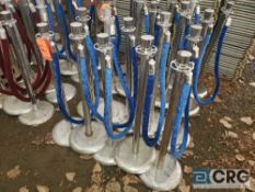 Lot of (10) stanchions with (5) ropes