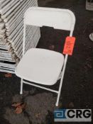 Lot of 100 steel / plastic folding chairs WHITE