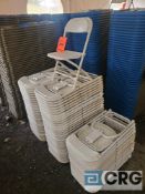 Lot of (78) steel / plastic folding chairs KIDS WHITE