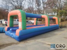 2-Lane Run N Slide inflatable bounce house with blower