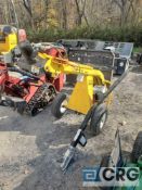 Ground Hog HD99 hydraulic post hole digger, with Honda GX gas engine, comes with trailer tow bar (