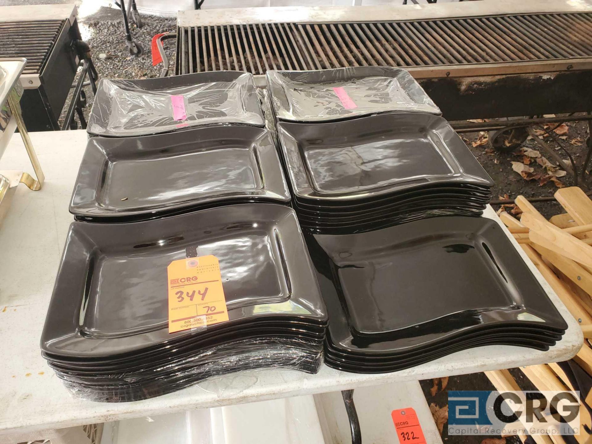 Lot of (70) 14 inch black platters