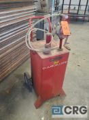 portable gas caddy fuel tank with hand crank pump