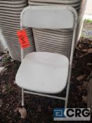 Lot of (100) steel / plastic folding chairs WHITE