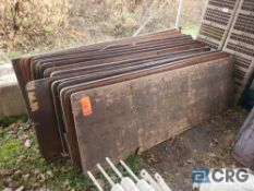 Lot of (15) 8 ft wood folding tables