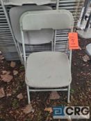 Lot of (100) steel / plastic folding chairs GRAY