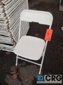 Lot of 100 steel / plastic folding chairs WHITE