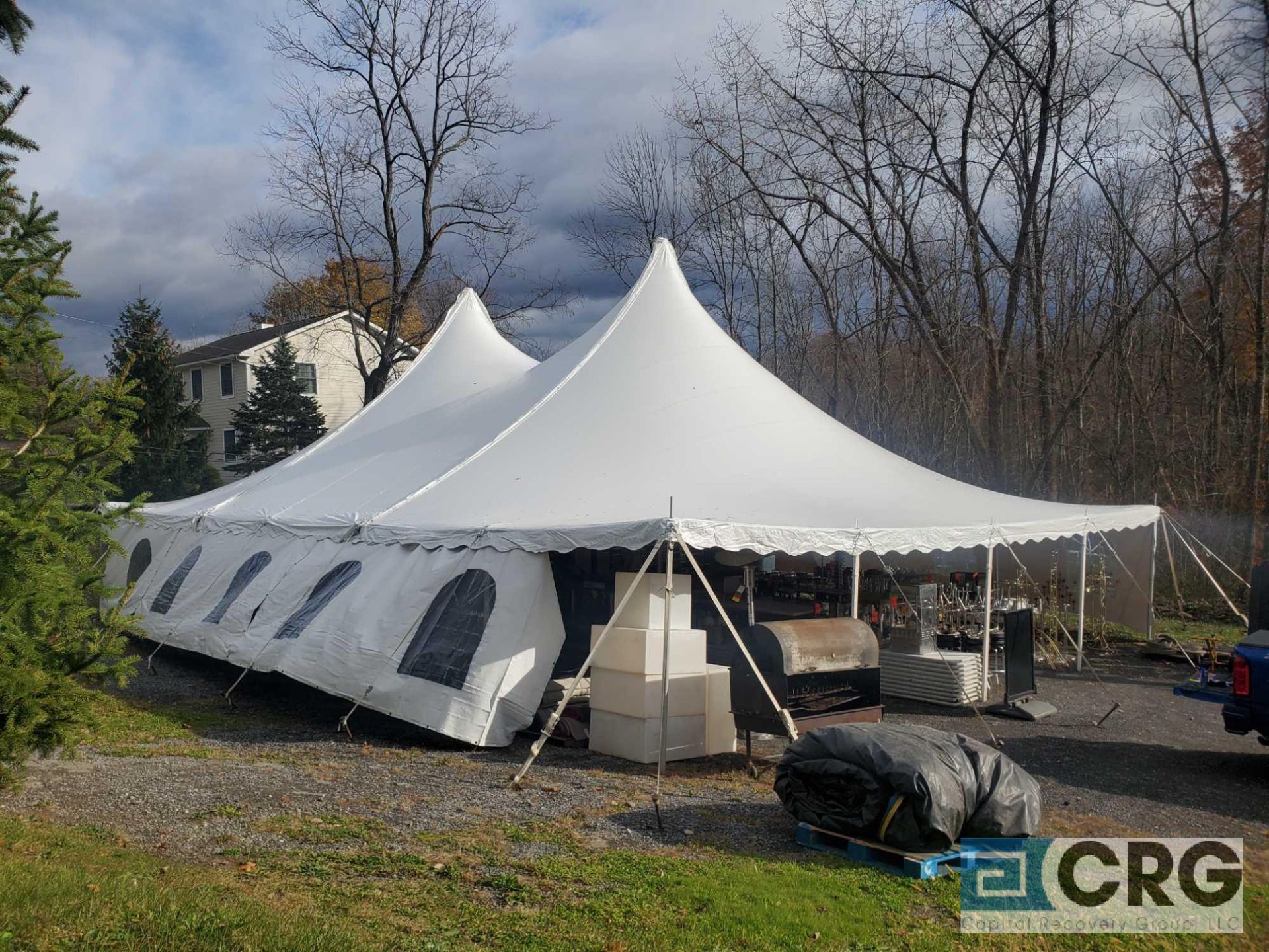 40 X 60 Century high peak pole tent with (2) aluminum center poles, (4) aluminum corner poles, ( - Image 2 of 2