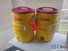Lot of (2) Igloo 10 gal water coolers