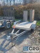 4 foot wide X 7 foot twin axle trailer, (240-02) (NO VIN PLATE FOUND)