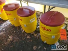 Lot of (3) Igloo 10 gal water coolers