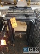 Lot of (8) Black aluminum serving tray stands