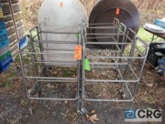 Lot of (8) portable metal bus carts