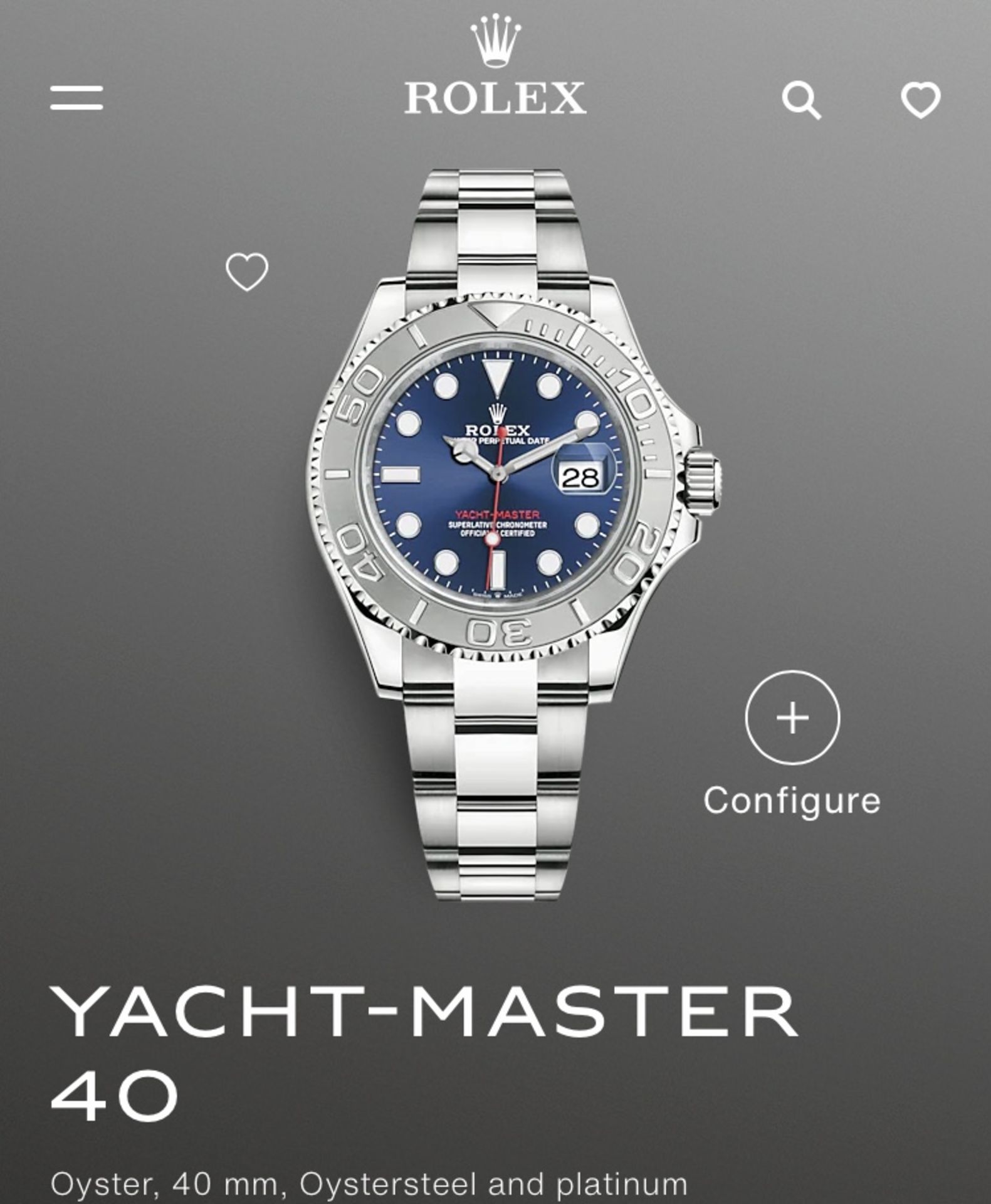 (On Sale) ROLEX YATCH-MASTER 40mm "OYSTERSTEEL & PLATINUM" PROFESSIONAL / SPORT MODEL - NEW / UNWORN - Image 2 of 2