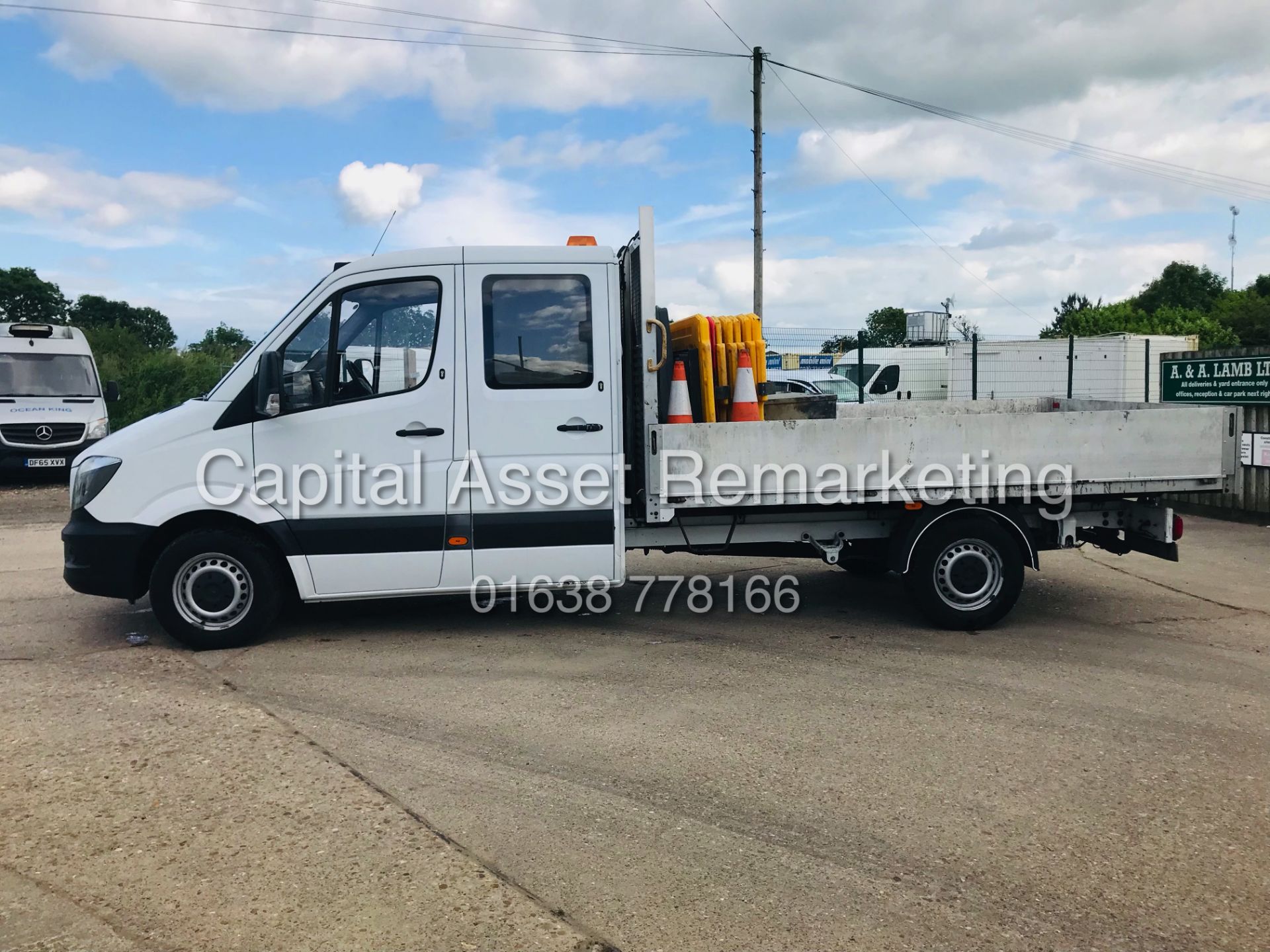 MERCEDES SPRINTER 314CDI D/C DROPSIDE (17 REG) ALLOY BODY - 1 OWNER FSH - CRUISE - ELEC PACK - Image 12 of 19