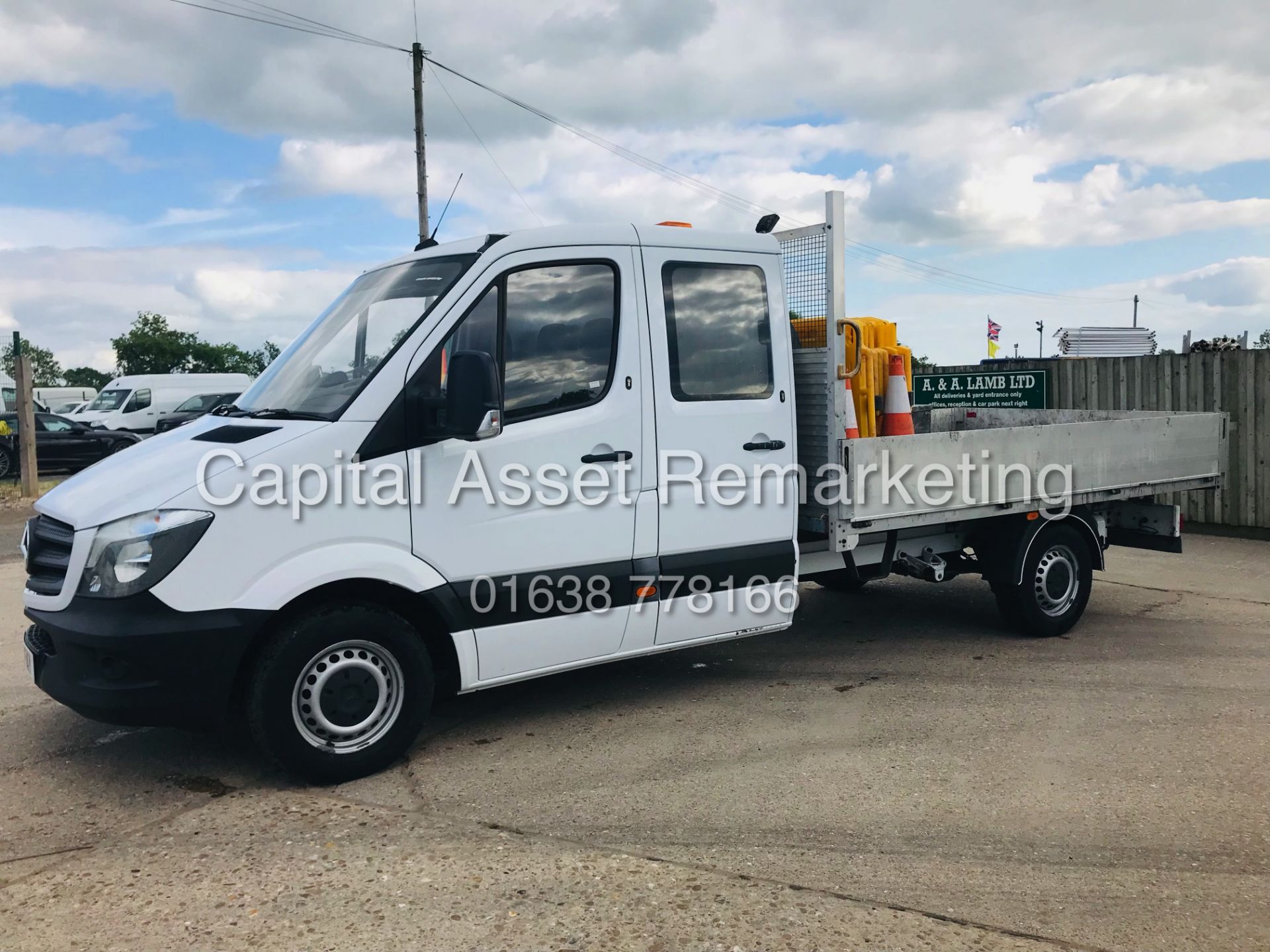 MERCEDES SPRINTER 314CDI D/C DROPSIDE (17 REG) ALLOY BODY - 1 OWNER FSH - CRUISE - ELEC PACK