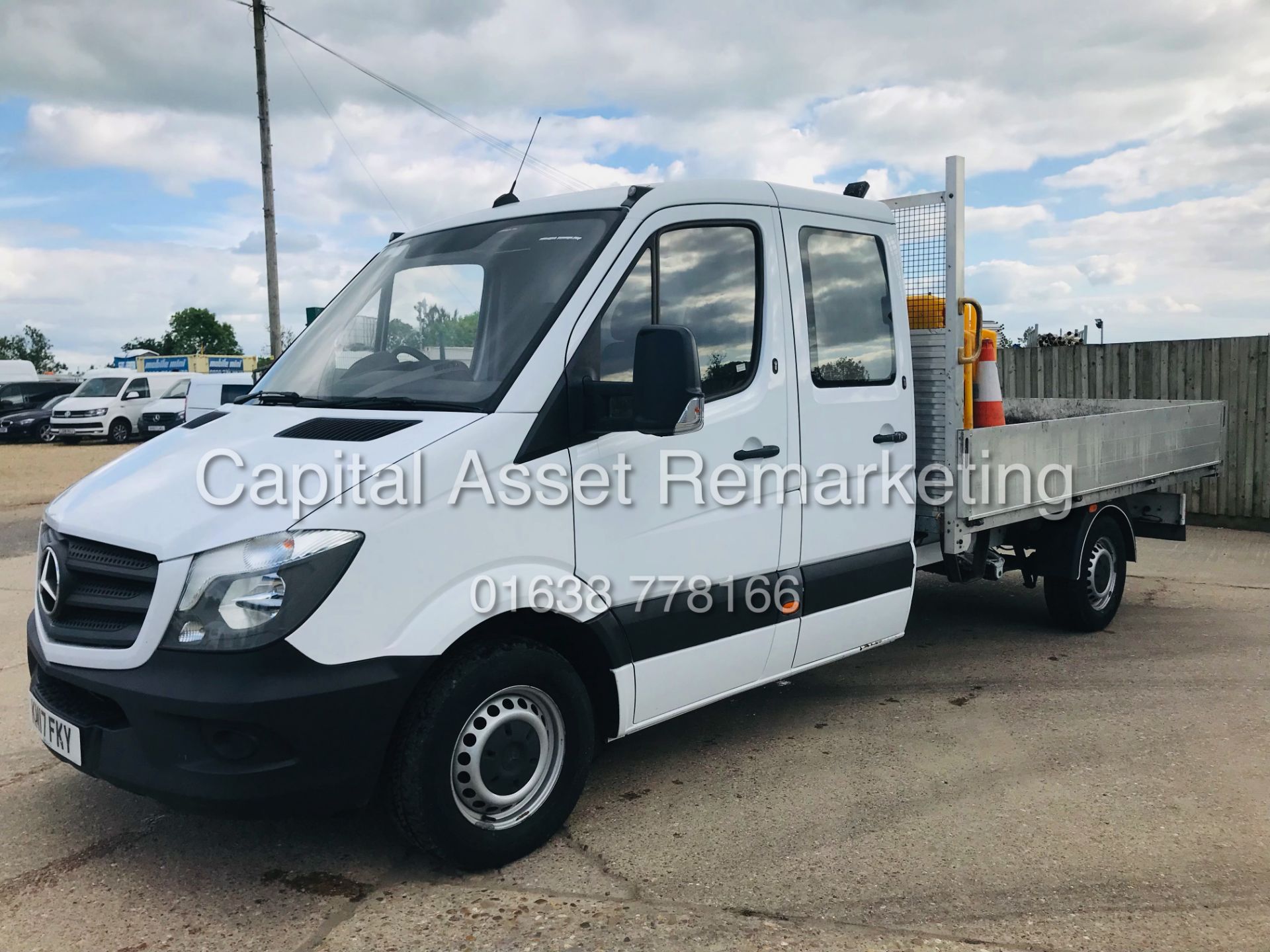 MERCEDES SPRINTER 314CDI D/C DROPSIDE (17 REG) ALLOY BODY - 1 OWNER FSH - CRUISE - ELEC PACK - Image 2 of 19