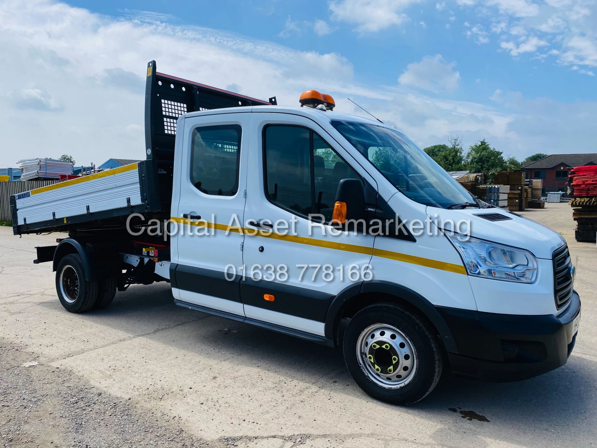 ON SALE FORD TRANSIT 2.2TDCI "125BHP" D/C TIPPER (2017 MODEL) EURO 6 - TWIN REAR WHEELS - 7 SEATER - Image 2 of 21