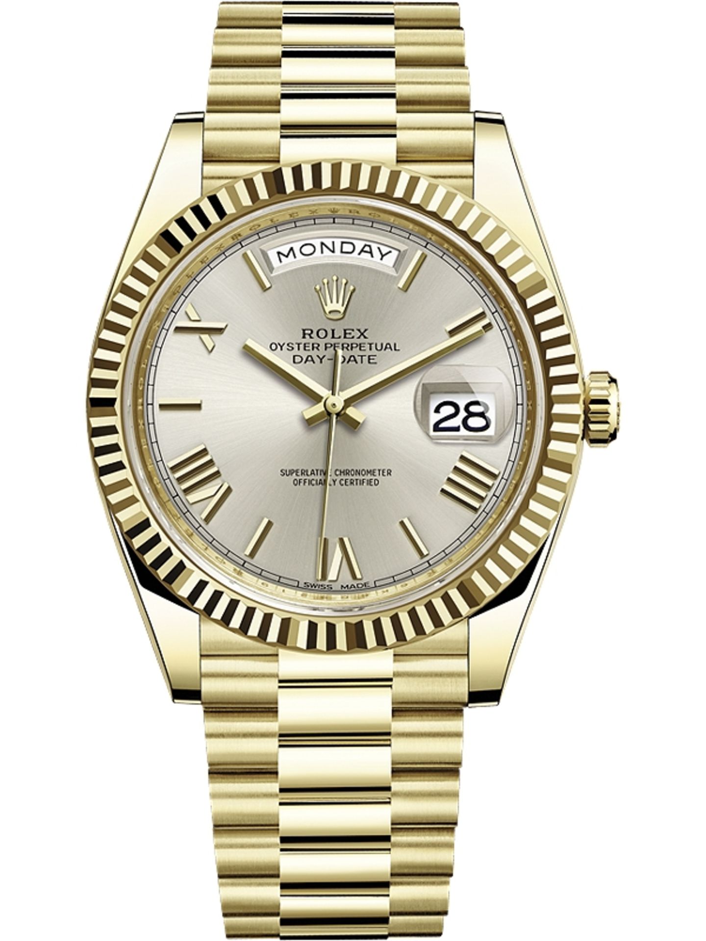 ROLEX DAY-DATE 40MM *18ct YELLOW GOLD* (2021 - BRAND NEW) *ROMAN NUMERAL DIAL* (GREAT INVESTMENT)