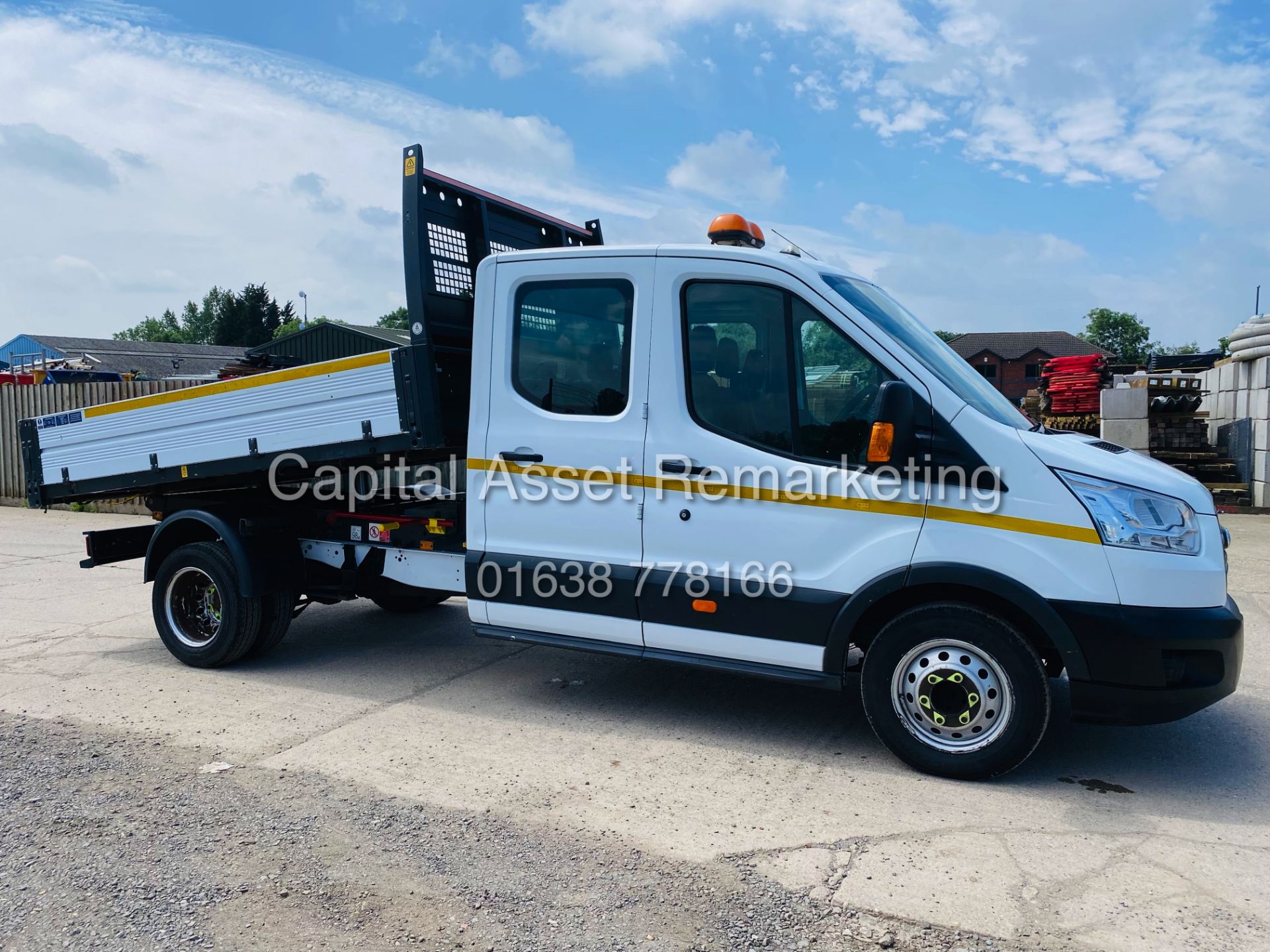 ON SALE FORD TRANSIT 2.2TDCI "125BHP" D/C TIPPER (2017 MODEL) EURO 6 - TWIN REAR WHEELS - 7 SEATER