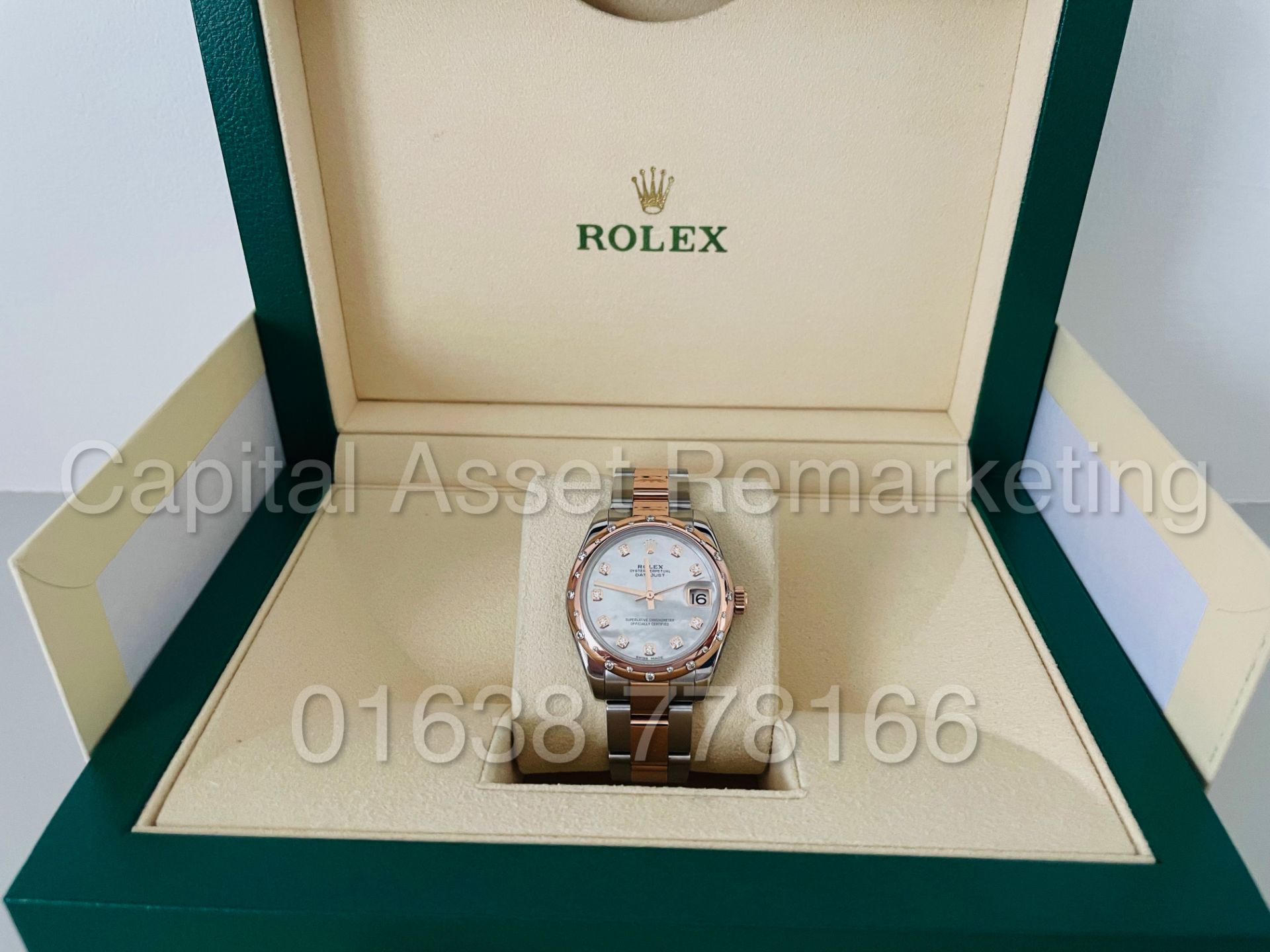 (On Sale) ROLEX OYSTER PERPETUAL *31mm DATEJUST* STEEL/18ct EVEROSE GOLD *MOTHER OF PEARL DIAL* - Image 4 of 11