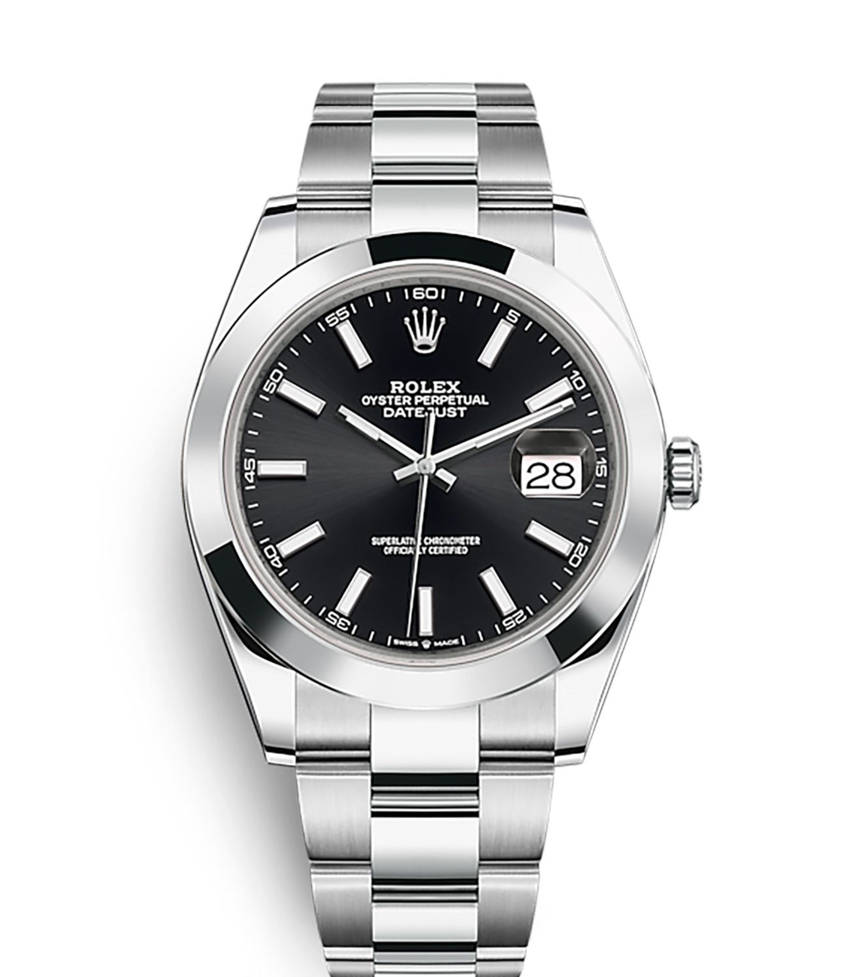 (On Sale) ROLEX OYSTER PERPETUAL *41mm DATEJUST* (2021 - UNWORN) OYSTER STEEL *BLACK DIAL* (NO VAT)