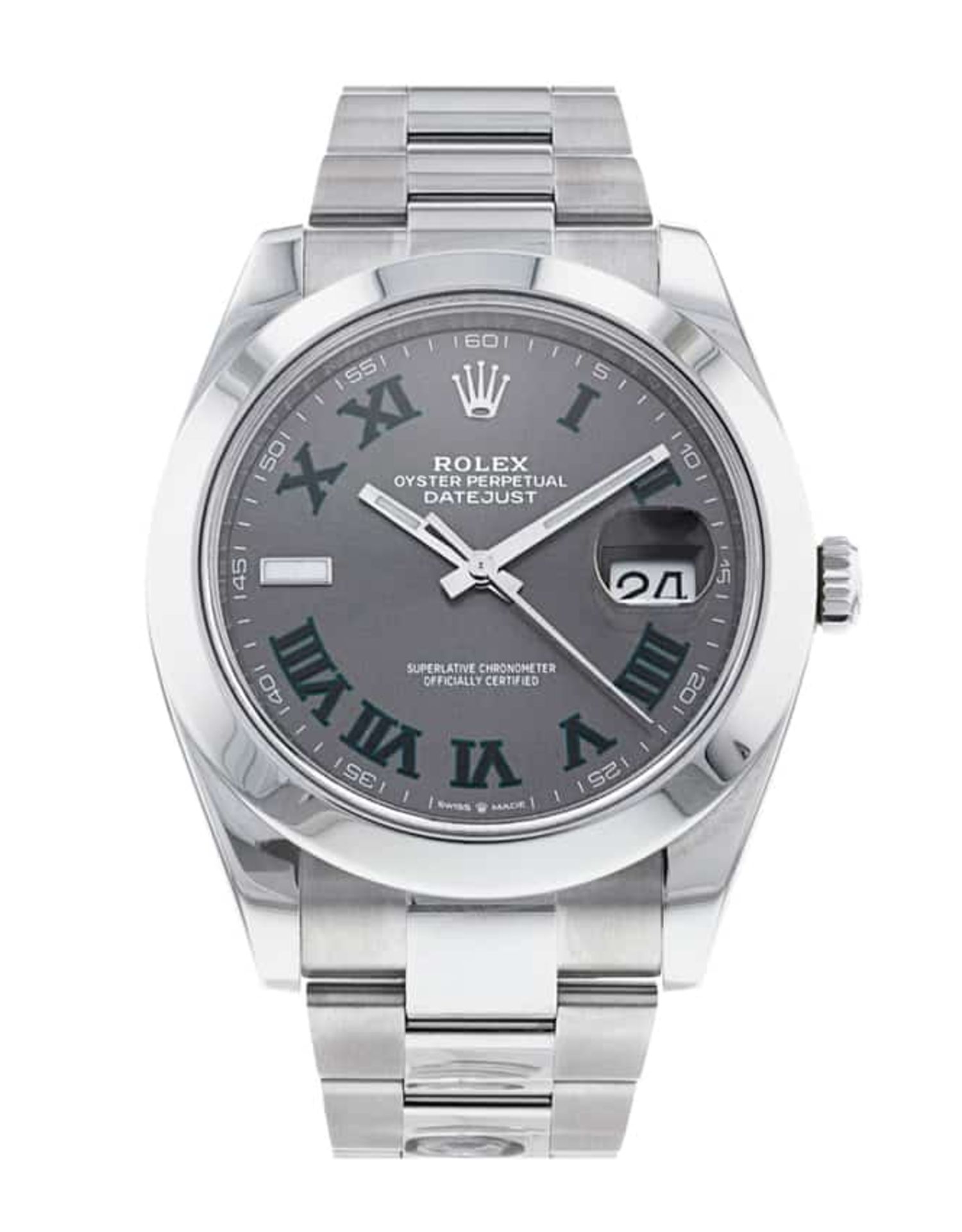 ROLEX DATEJUST 41mm OYSTERSTEEL "WIMBLEDON" DIAL (2021) COMPLETE SET -WARRANTY CARD PRESENT (NO VAT)