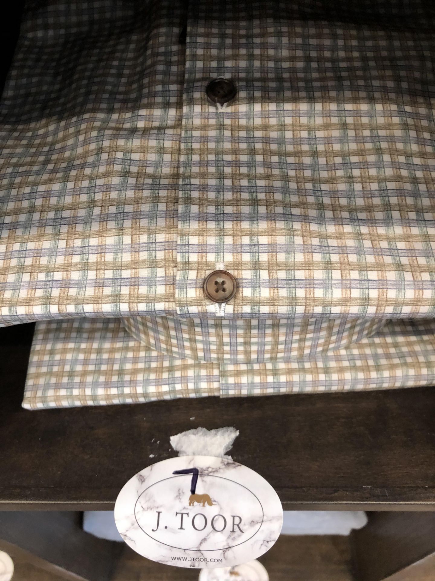 LOT: (4) Woody Brown Basketweave Shirts, (1) S, (1) M, (1) L, (1) XL - Image 2 of 2