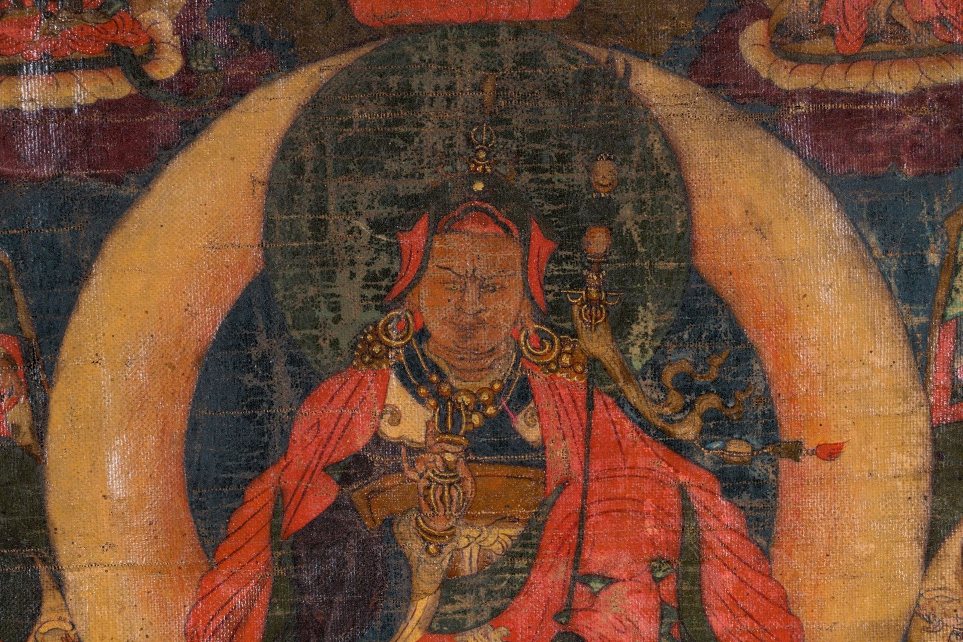 Arte Himalayana A thangka depicting PadmasambhavaBhutan, 18th-19th century. - Image 2 of 5